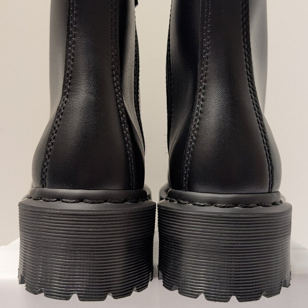 Dr. Martens V Jadon II Mono Vegan Platform Combat Moto Boots in Black-Felix Rub - Picture 12 of 16